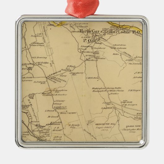 Greenburgh, New York Silbernes Ornament (Vorne)