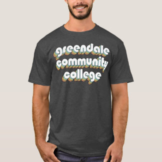 Greendale Community Uni Retro Rainbow Typograp T-Shirt