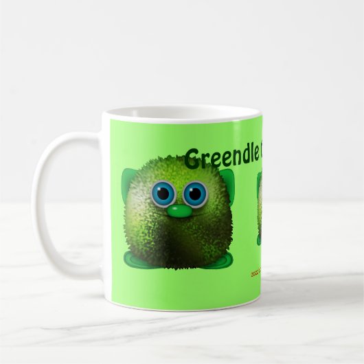 Greendle the Cudly Wuzzy-Hintern Drinking Tasse (Links)