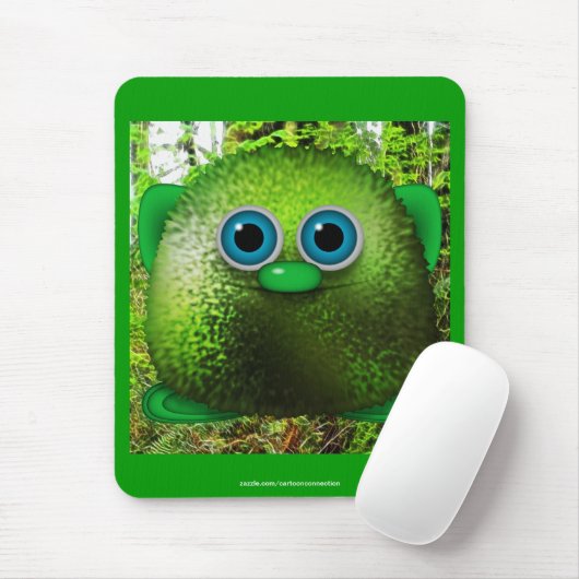 Greendle the Cute Wuzzy Butt & Trees Kids Mousepad (Mit Mouse)
