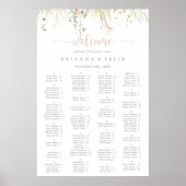 Greene Boho Wildblume Alphabetisches Seekarte Poster (Vorne)