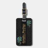 Greene Glitzer & Glitzern Floral Elephant Gepäckanhänger (Vorderseite vertikal)