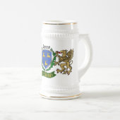 Greene Irish Shield Beer Stein Bierglas (VorderseiteRechts)