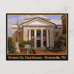 Greene Landkreis Courthouse - Greeneville, TN Postkarte