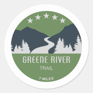 Greene River Trail Pennsylvania Runder Aufkleber