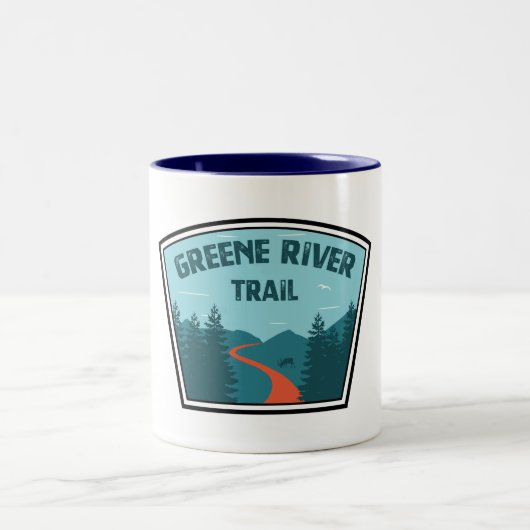 Greene River Trail Pennsylvania Zweifarbige Tasse (Mittel)