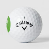 Greener Grass Funny Golf Spaß Sprichwort Typografi Golfball (Logo)