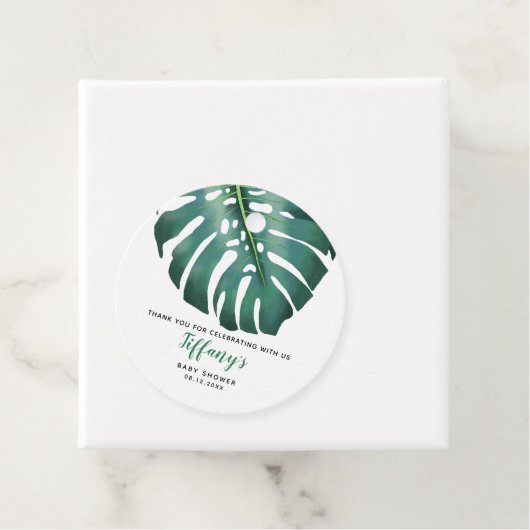 Greenera Monstera Leaf Babydusche Geschenkanhänger (Beispiel)