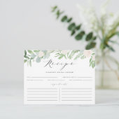 Greenerals Florals Gray Brautparty Rezept Karte (Stehend Vorderseite)