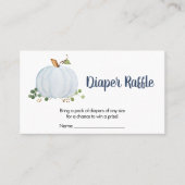 Greenerenery Fall Pumpkin Baby Dusche Windel Raffl Visitenkarte (Vorderseite)