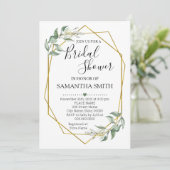 Greenergold Brautparty Minimalistisch Hochzeit Einladung (Stehend Vorderseite)