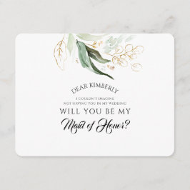 Greenergold-Trauzeugin / Vorschlag für eine Brides Einladung