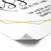 Greenergold wie viele Küsse Brautparty-Zeichen Poster (Ecke)