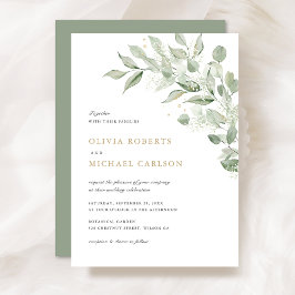 Greeneria Olive Verlass Branch Gipskraut Wedding Einladung