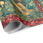 GREENERIE, WALDTIERE, LION, FOX, PHEASANT, HUNDE GESCHENKPAPIER (Rolleneckpunkt)