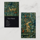 GREENERIE, WALDTIERE MACHEN grüne Blüten Visitenkarte (Vorne/Hinten)