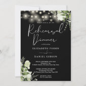 Greenerlicht Lights Schwarz-Weiß-Probe Abendessen Einladung (Vorderseite)