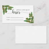 Greenerrät wie viele Küsse Brautparty Spiel Begleitkarte (Vorne/Hinten)
