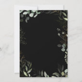 Greenerschwarz und goldfarbenes Foto Einladung (Rückseite)