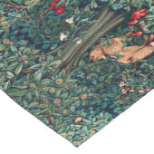 GREENERWALDTIERE, Fox, Hares Grüne Blüte Kurzer Tischläufer (Ecke)