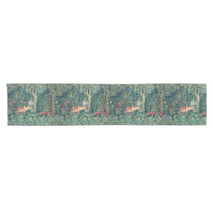 GREENERWALDTIERE Hares Green Floral Kurzer Tischläufer