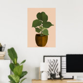 Greenery 2 Simple Boho Drawings Boho Chic Aestheti Poster (Heimbüro)