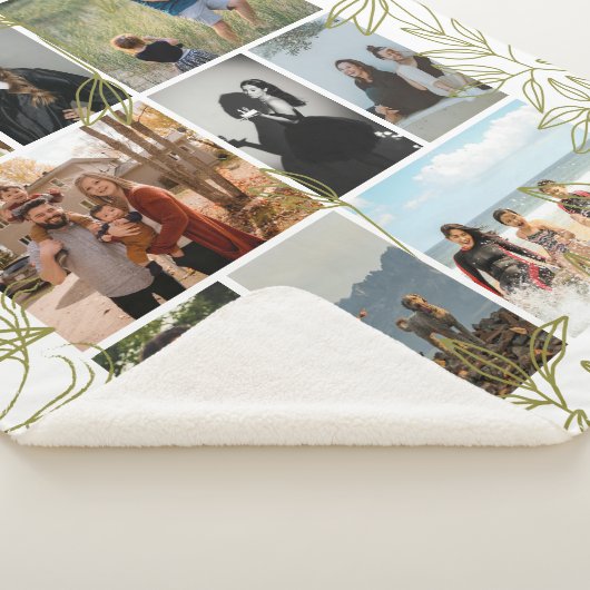 Greenery 9 Photo Collage Personalized Sherpadecke (3/4)