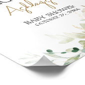 Greenery A Little Pumpkin Willkommensdusche Poster (Ecke)