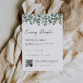 Greenery Abend Empfang mit QR Code uAwg Einladung