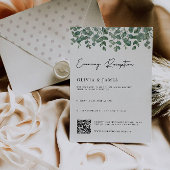 Greenery Abend Empfang mit QR Code uAwg Einladung