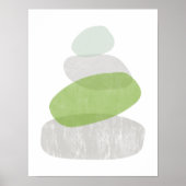 Greenery abstract distressed poster print (Vorne)