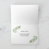 Greenery and Blush Save the Date Card Ankündigung (Innenseite)