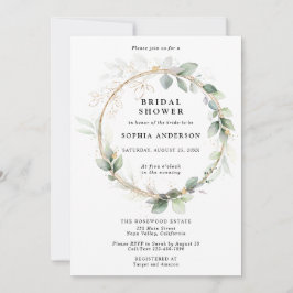 Greenery and Gold Bridal Shower Invitation Einladung