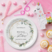 Greenery and Gold Bridal Shower Pappteller (Party)