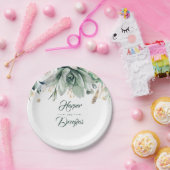 Greenery and Gold Elegante Garden Wedding Pappteller (Party)