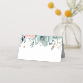 Greenery and Gold Elegante Garden Wedding Platzkarte (Vorderseite)