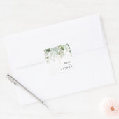 Greenery and Gold Leaf Wedding Umschlag Aufkleber (Umschlag)