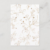 Greenery and Gold Wedding Details Card Begleitkarte (Rückseite)