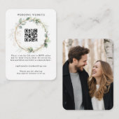 Greenery and Gold Wedding Enclosure Card Begleitkarte (Vorne/Hinten)