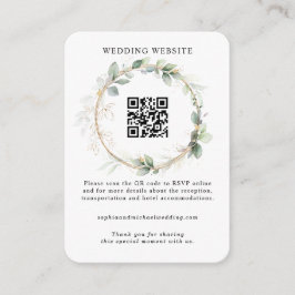 Greenery and Gold Wedding Enclosure Card Begleitkarte