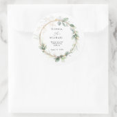 Greenery and Gold Wedding Sticker (Tasche)