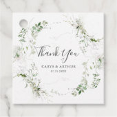 Greenery and Sketch Wedding Vielen Dank Geschenkanhänger (Vorderseite)