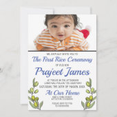 Greenery Annaprashan Einladung (Vorderseite)