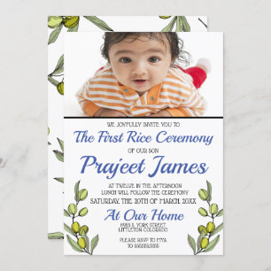 Greenery Annaprashan Einladung