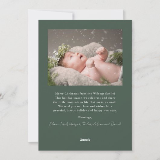 Greenery Arch Bow 2 Foto Weihnachten (Rückseite)