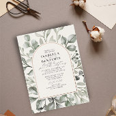 Greenery Arch Eucalyptus Ivory Wedding Rose Gold Folieneinladung