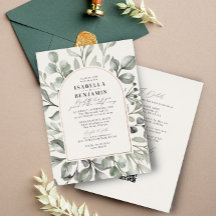 Greenery Arch Ivory UAWG QR Code Wedding Rose Gold