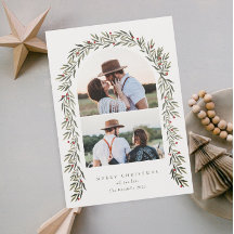 Greenery Arch Modernes Script 2 Foto Weihnachten