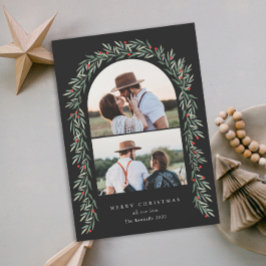 Greenery Arch Modernes Script 2 Foto Weihnachten