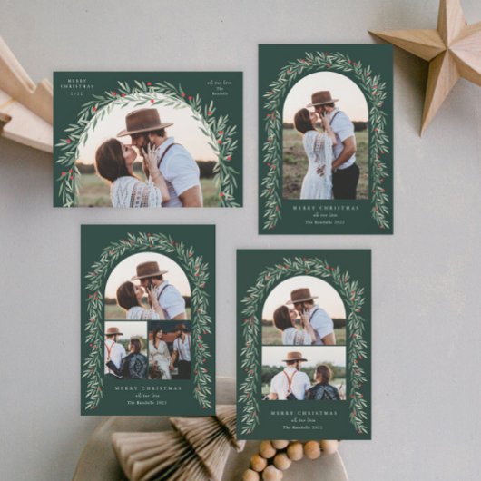 Greenery Arch Modernes Script 2 Foto Weihnachten